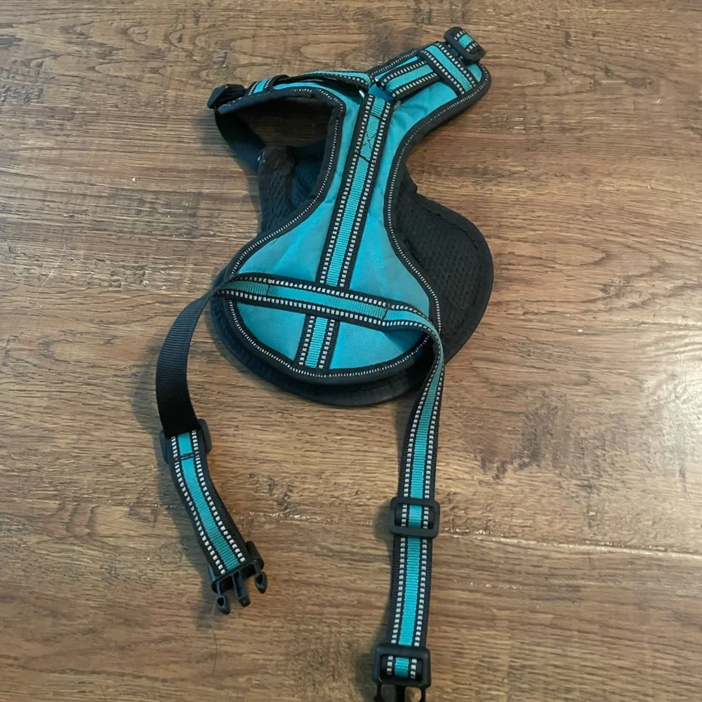 Turquoise dog harness L  / Large Perfect, Like new